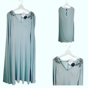 Brand New Marchesa Notte Cape Dress